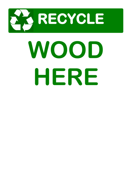 Recyclable Wood printable pdf download