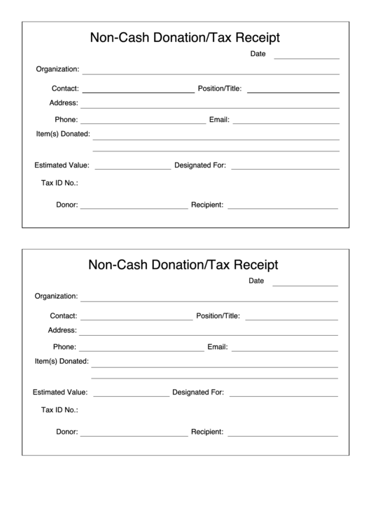 NonCash Donation printable pdf download