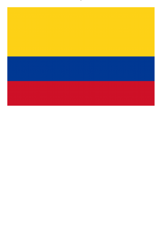 Colombia Flag Template printable pdf download