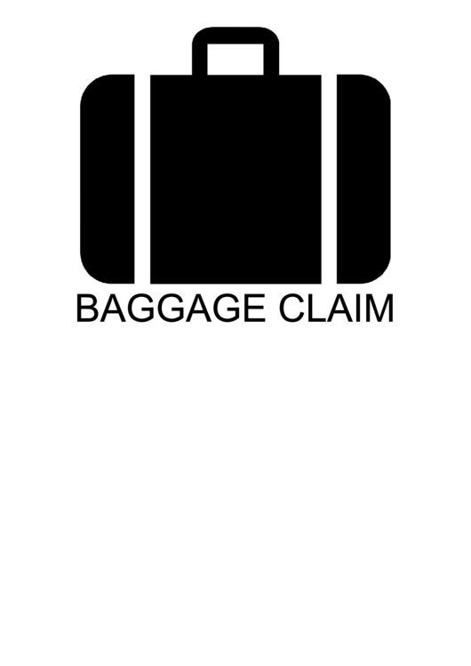 Baggage Claim With Caption Sign printable pdf download