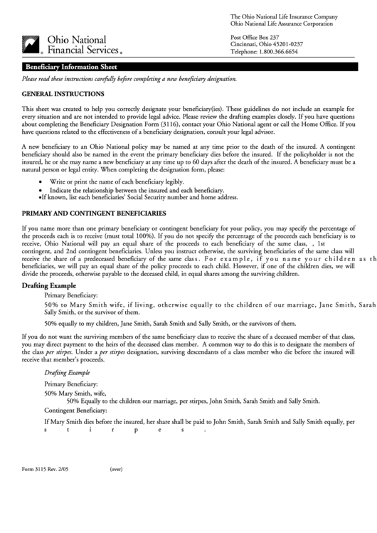 Ohio National Address Change at Judy Huffman blog