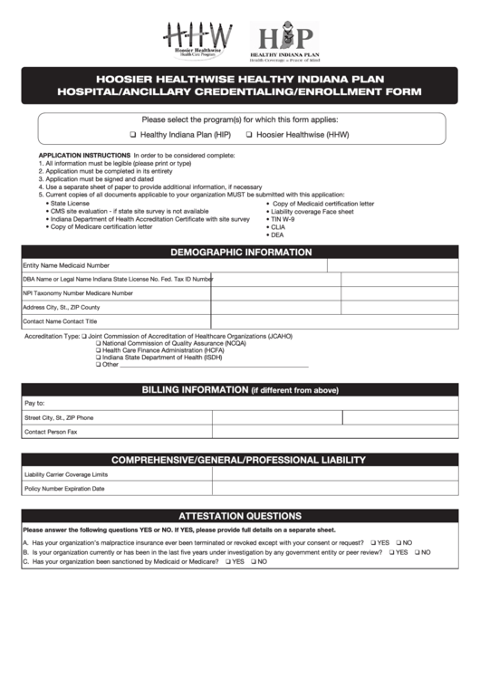 Hoosier Healthwise Healthy Indiana Plan Hospital/ancillary Mdwise