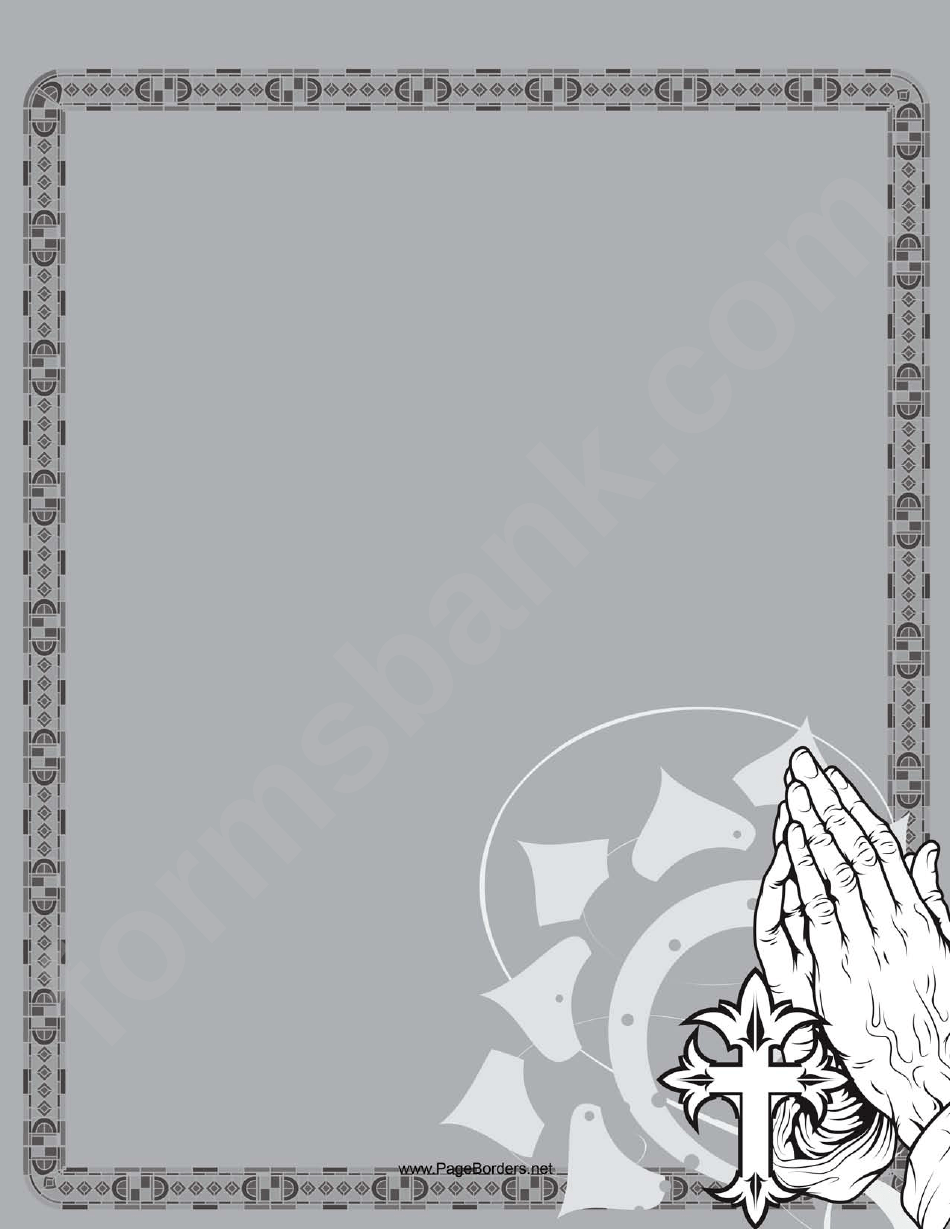 Stained Glass Religious Border printable pdf download