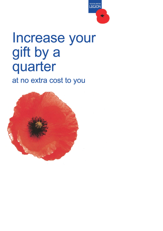 Gift Aid Form The Royal British Legion printable pdf download