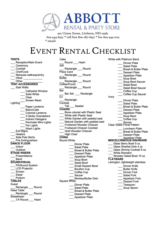 Top 57 Event Planning Checklist Templates free to download in PDF format