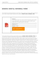 Dental Referral Form printable pdf download