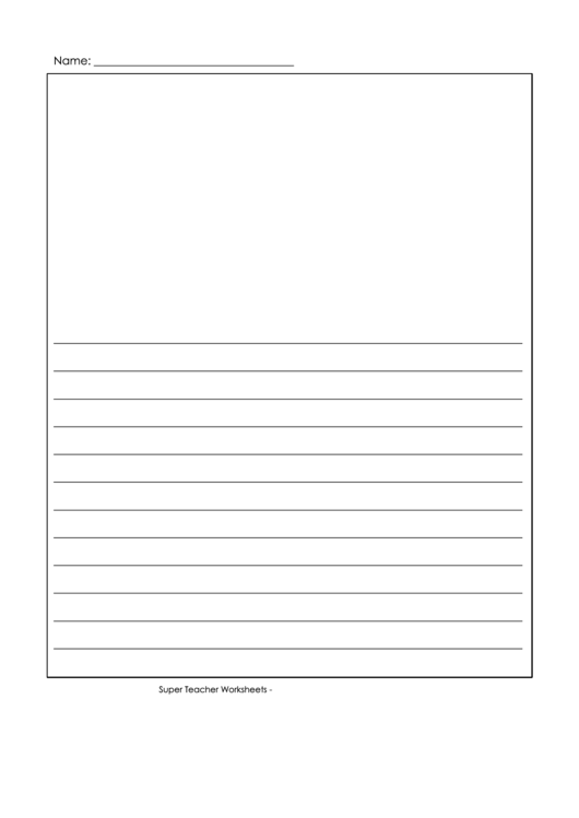 Lined Paper With Picture Box printable pdf download