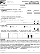 Form Ssa-16-Bk - Application For Disability Insurance Benefits - Social