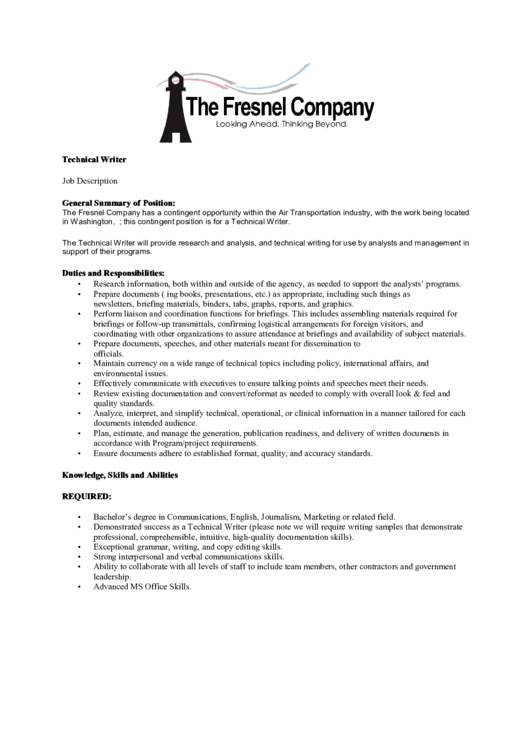 Technical Writers Responsibilities, Qualifications, and Career.