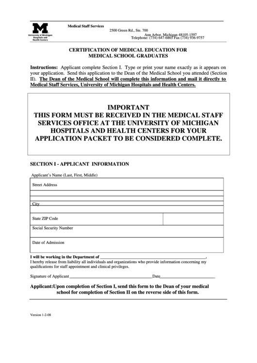 Certification Of Medical Education For printable pdf download