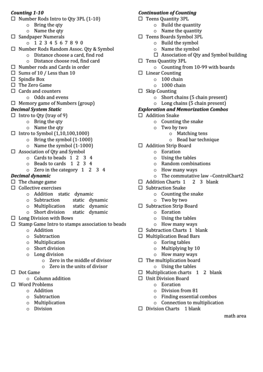 Math Knowledge Assessment Template printable pdf download
