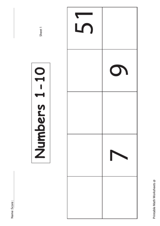 Numbers 1-10 printable pdf download