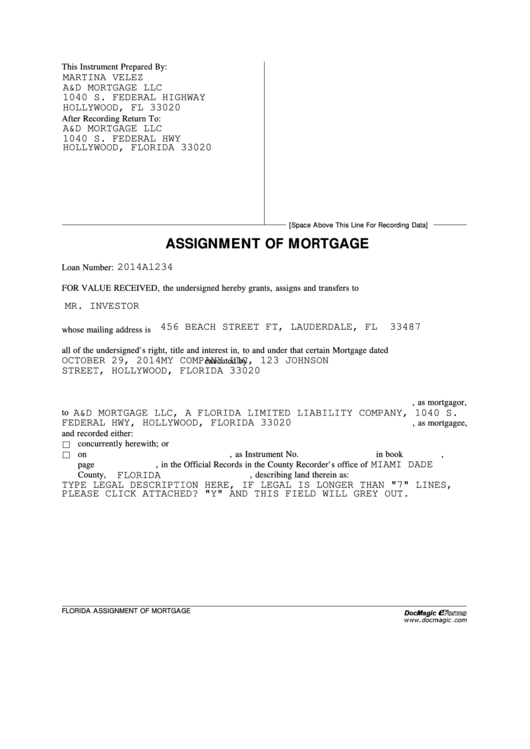 Top 9 Assignment Of Mortgage Form Templates free to download in PDF format