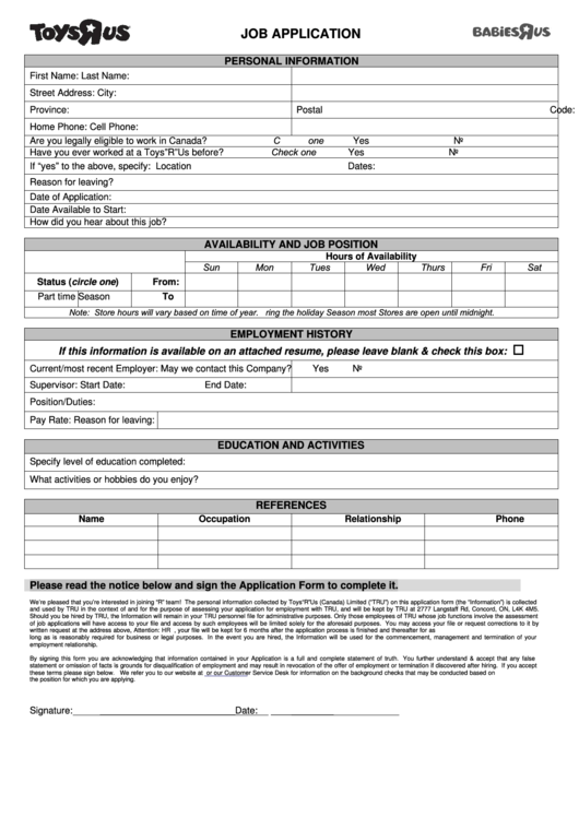 Fillable Tru Store Application Form printable pdf download
