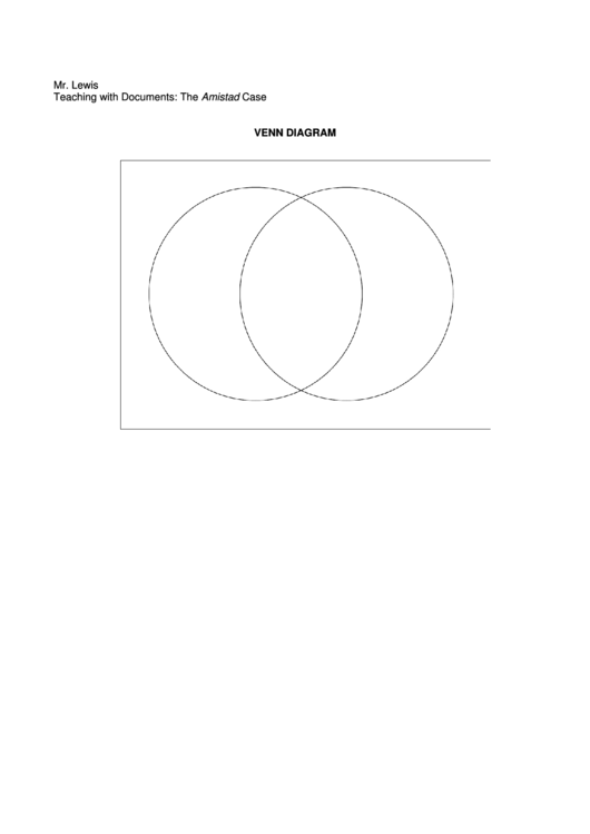 Venn Diagram Template printable pdf download