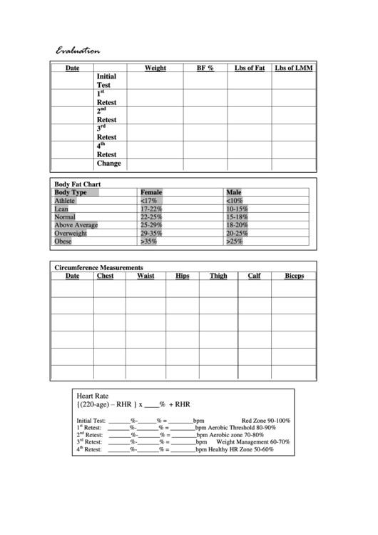 Top Weight Loss Assessment Form Templates free to download in PDF format