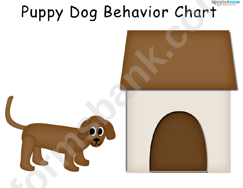 Puppy Dog Behavior Chart printable pdf download