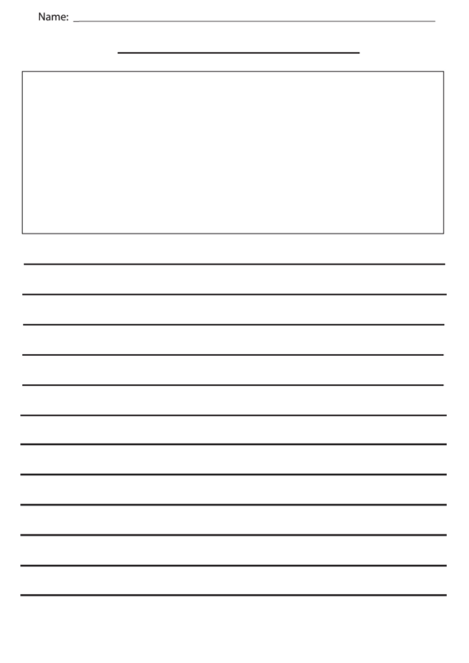 Lined Paper With Picture Box printable pdf download