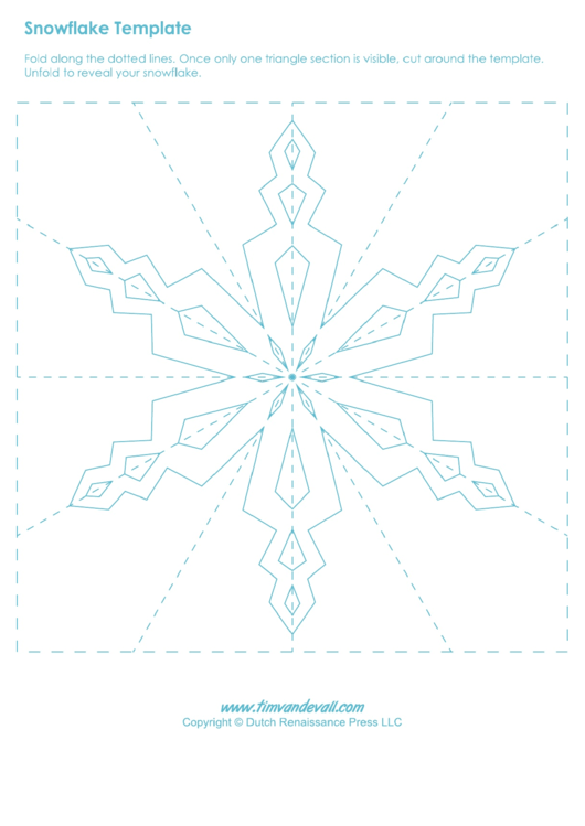 Paper Snowflake Template printable pdf download