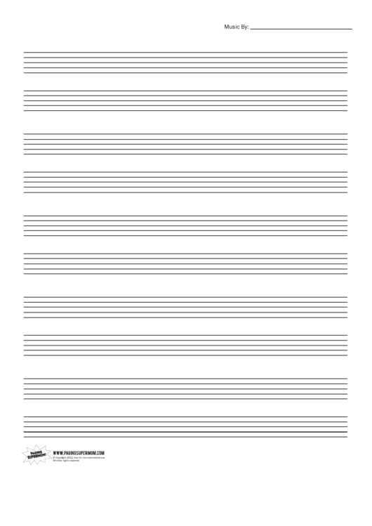 Music Staff Paper printable pdf download