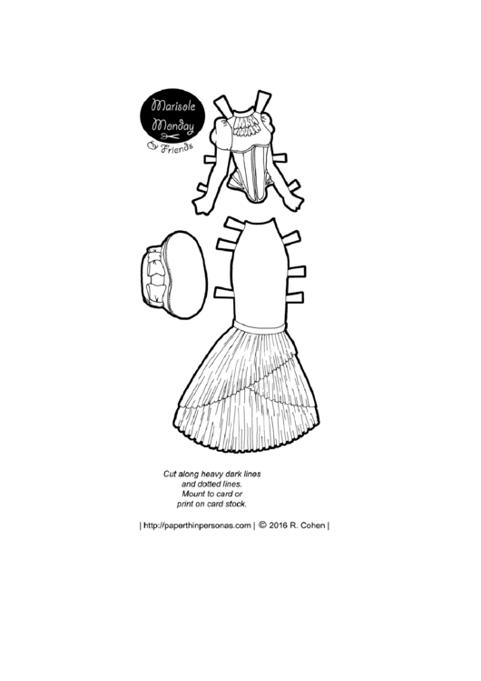 Paper Doll Clothes printable pdf download