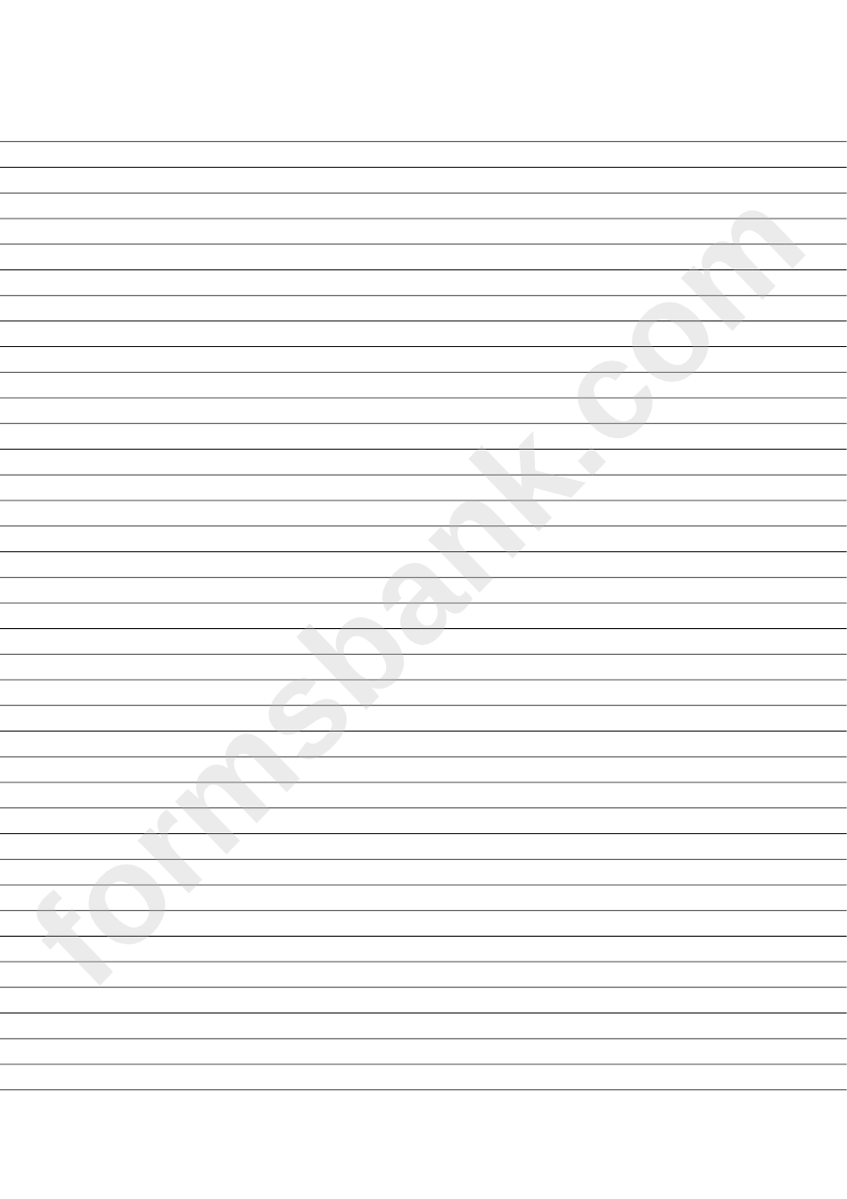 Lined Paper - Black On White printable pdf download