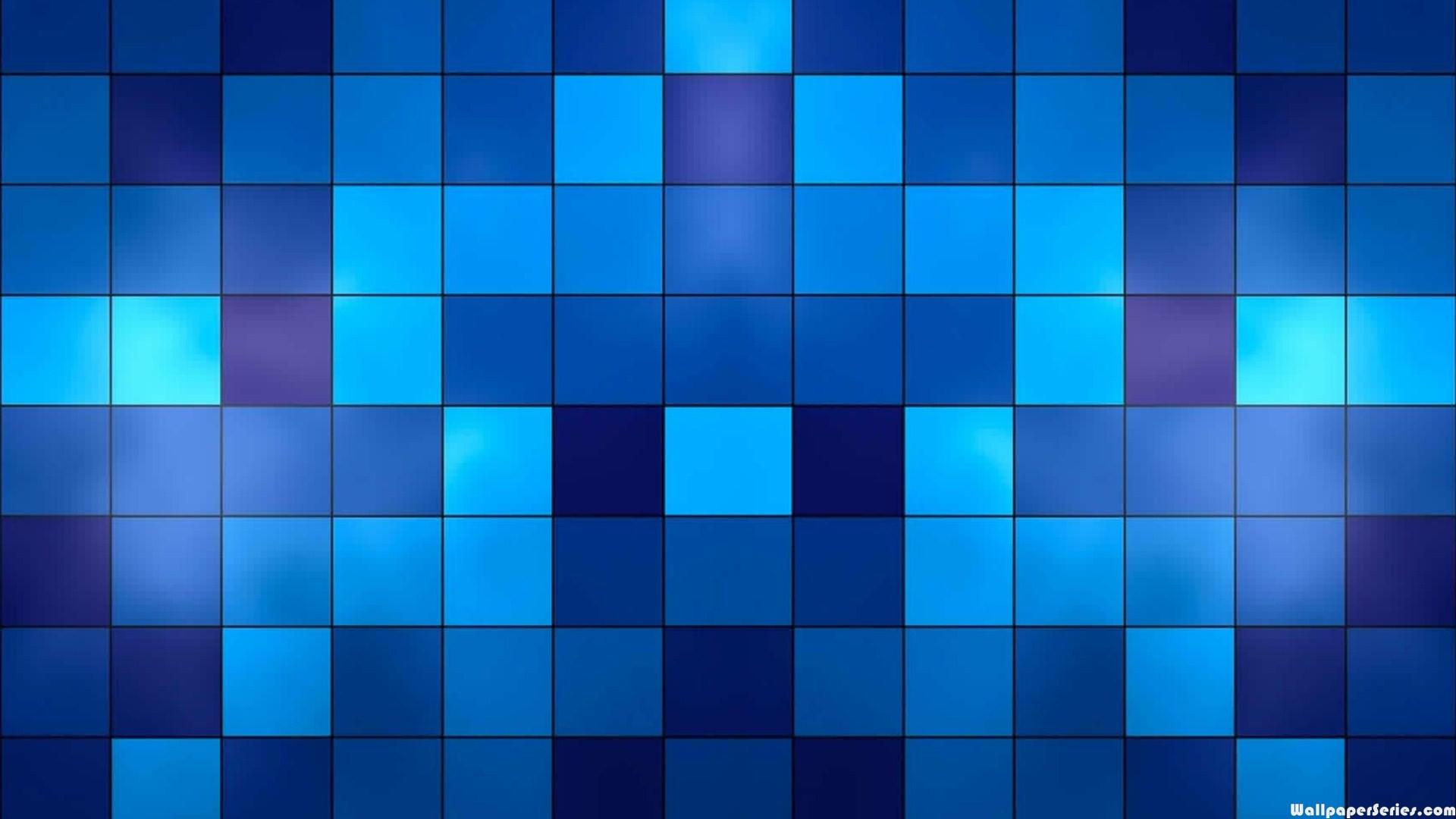 HD Blue Square Pattern Wallpaper Download Free 139322