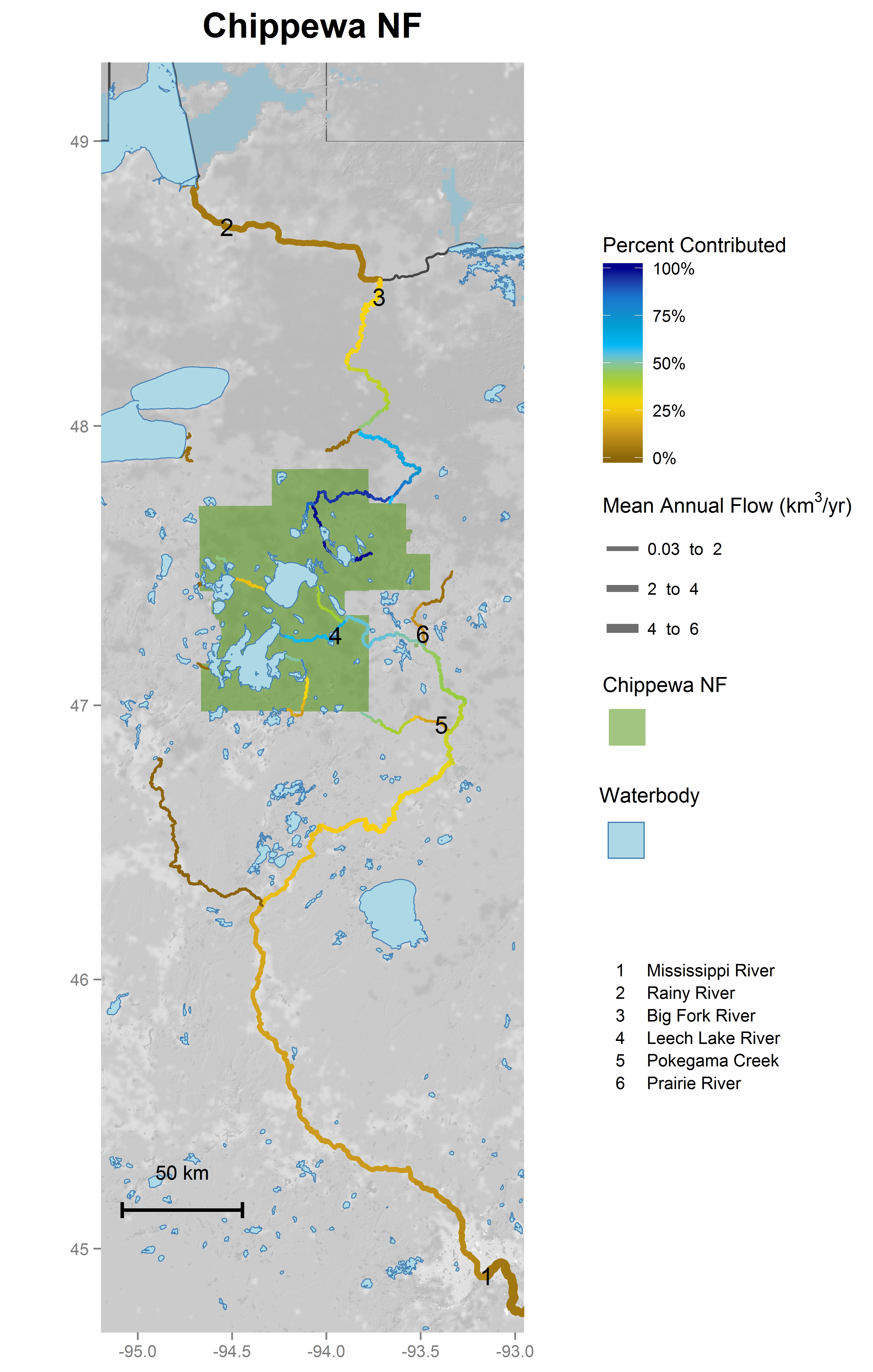 National forest contributions to streamflow Northeastern Region