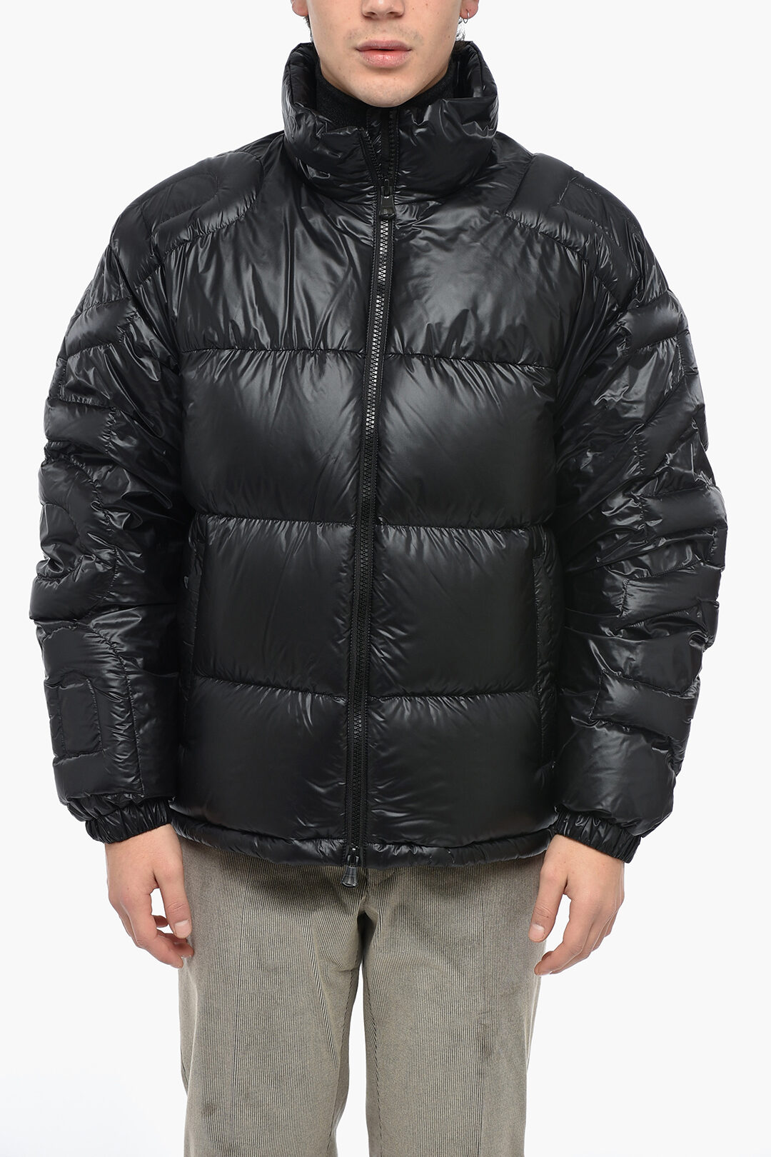 Burberry Solid Color Down Jacket with Zip Closure men Glamood Outlet