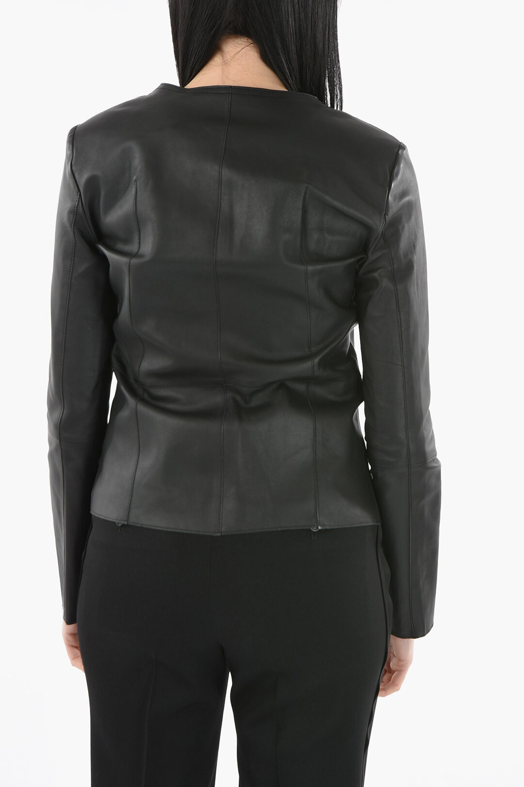 S.W.O.R.D 6644 Solid Color Leather Jacket women Glamood Outlet