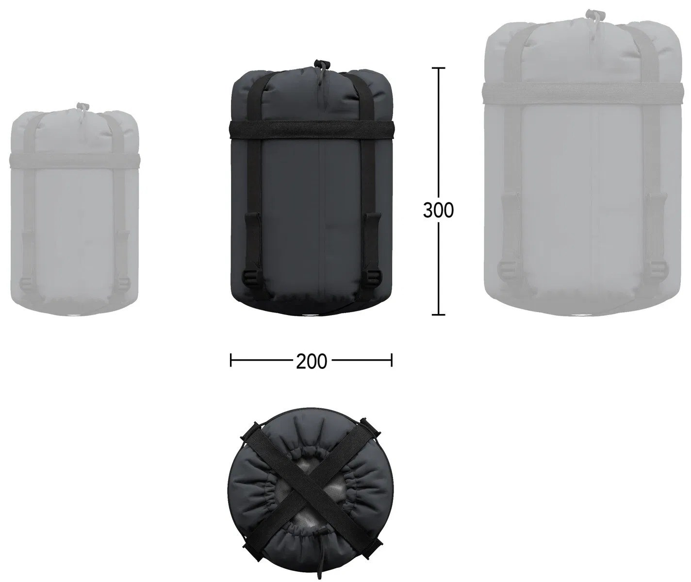 Sleeping bag HANNAH CAMPING SHERPA 160 MTP Uni, dark shadow/castle