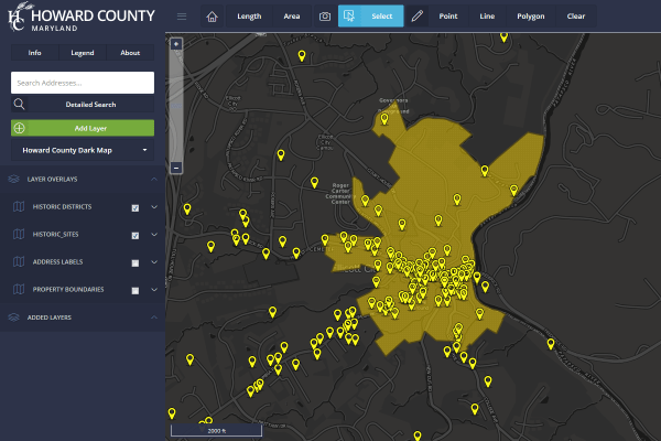 Howard County Interactive Map Howard County Maryland Data Download and Viewer