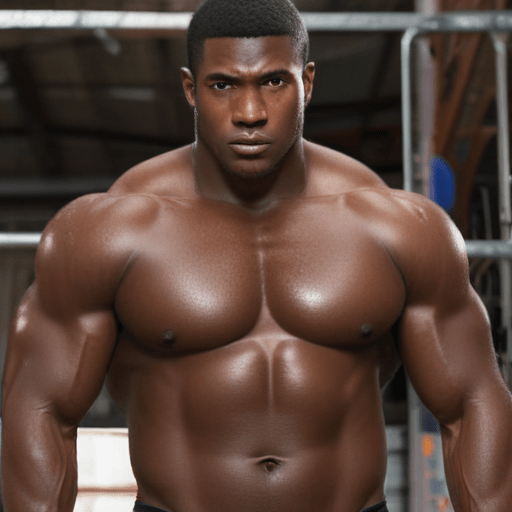 big black oily men