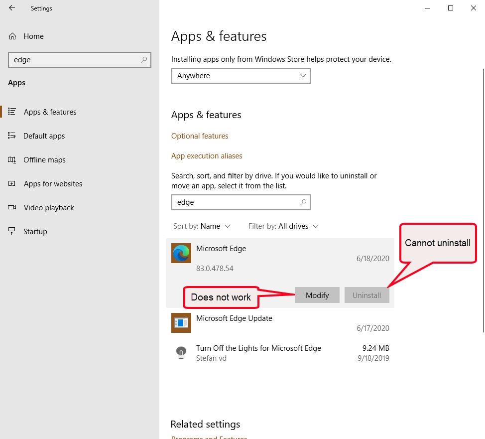 Removing Microsoft Edge From A Windows 10 Computer KillBills Browser