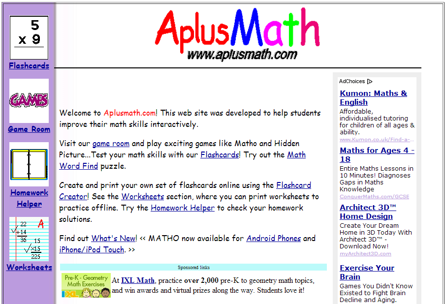 A Plus Maths Content ClassConnect
