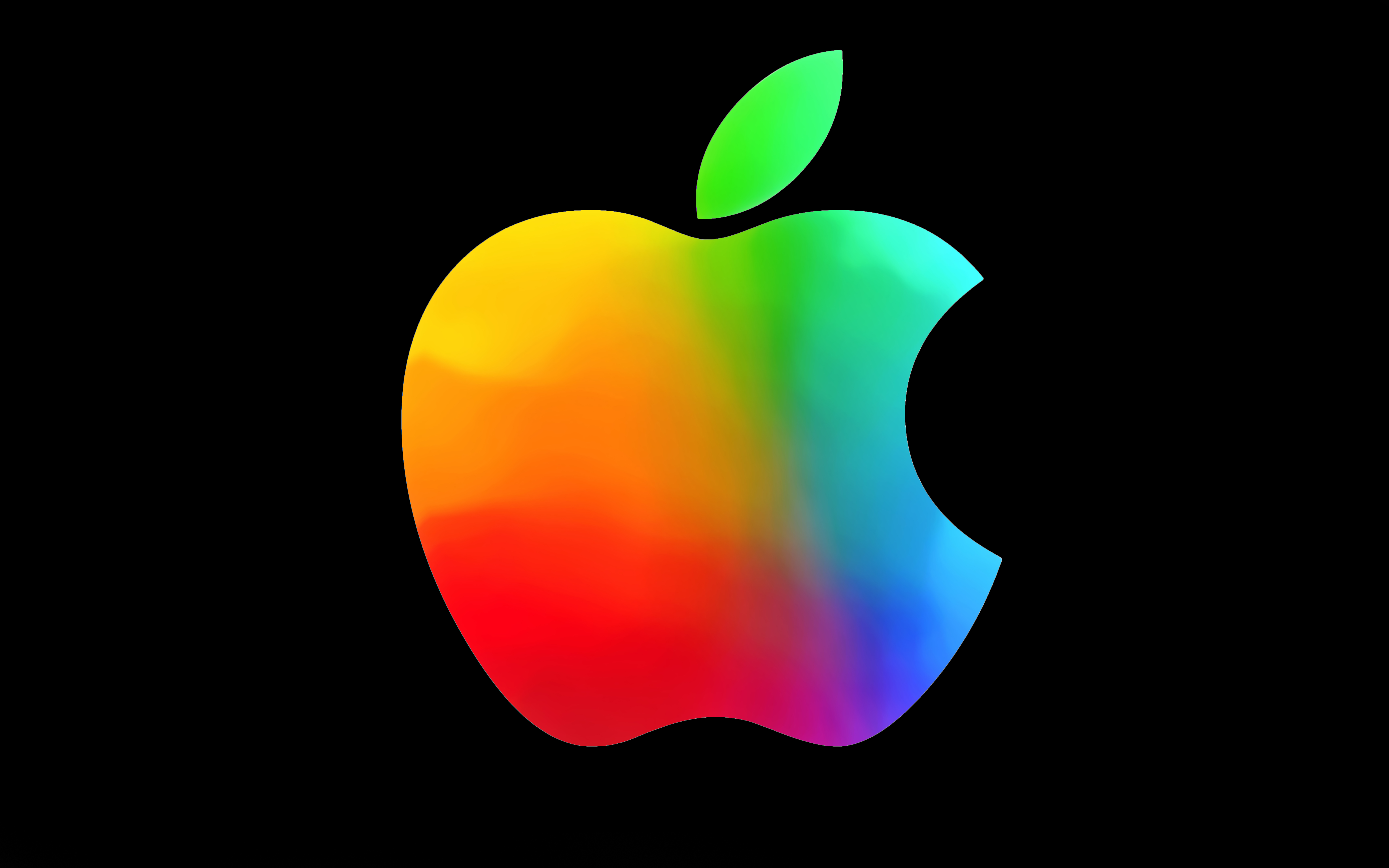 Apple Rainbow Logo Black Wallpaper Galerie MacTechNews.de
