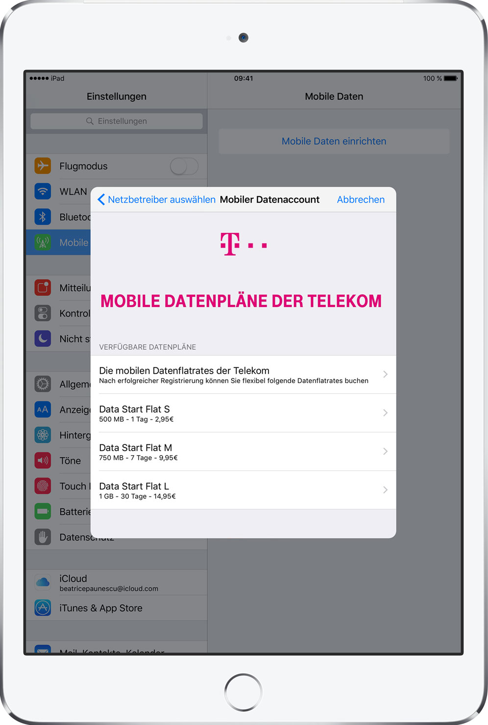 iPad Pro 9,7’’ Telekom unterstützt eingebaute AppleSIM News