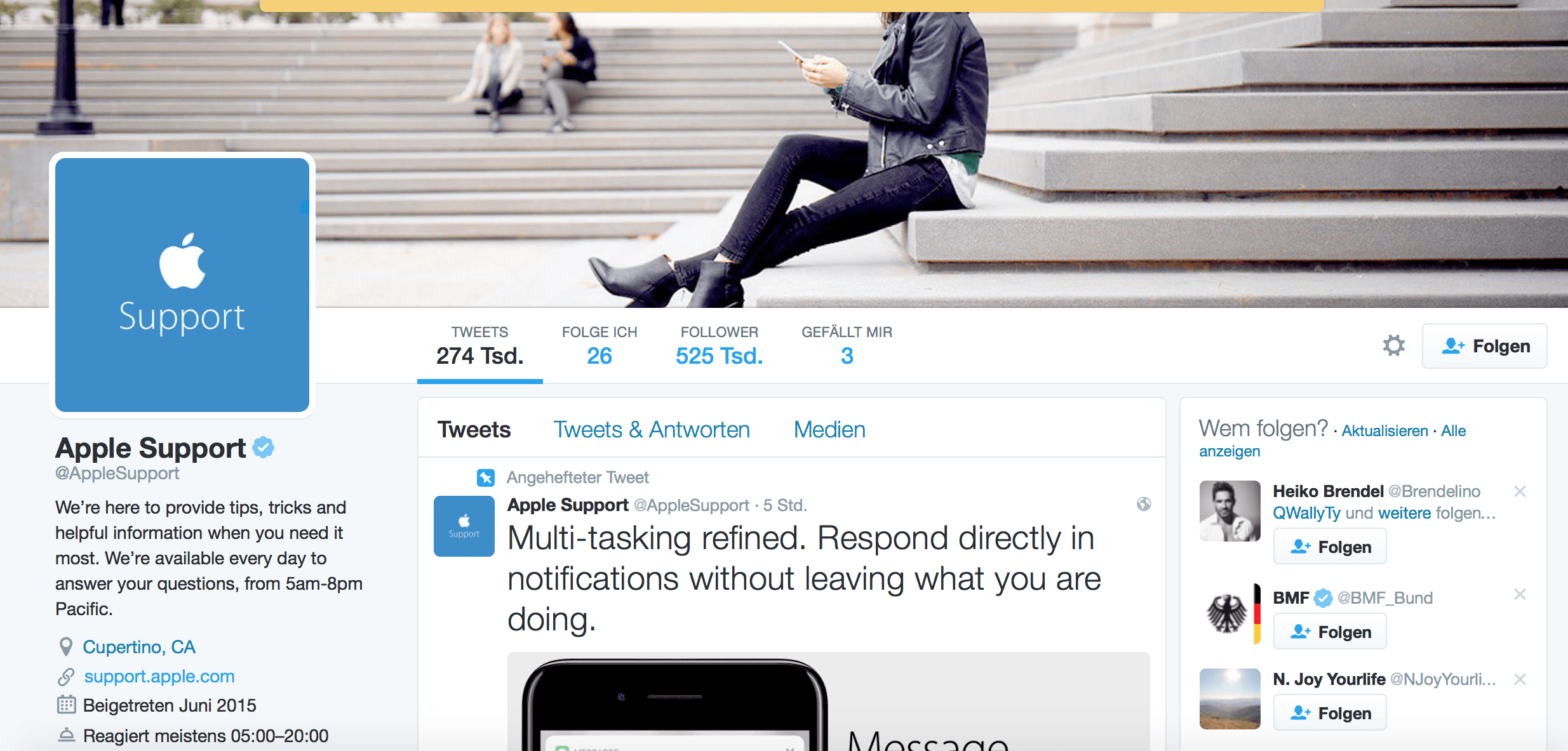 Apple Support TwitterKanal News MacTechNews.de