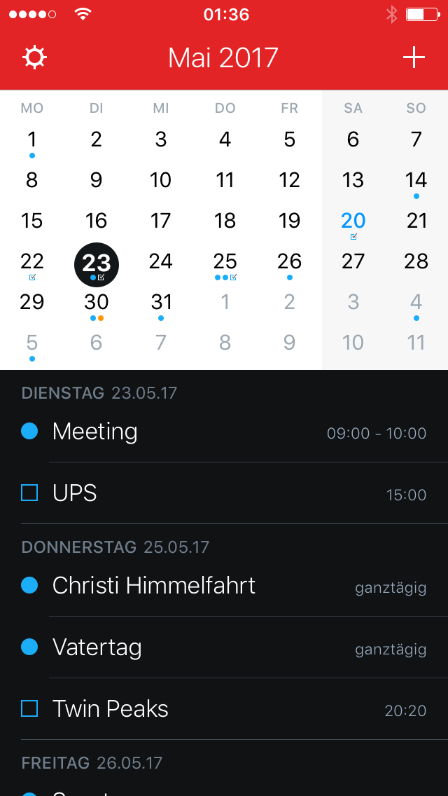 KalenderApps fürs iPhone im Test Apples Variante gegen die