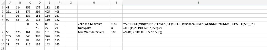Excel Max. in einer bestimmten Spalte suchen Software Forum