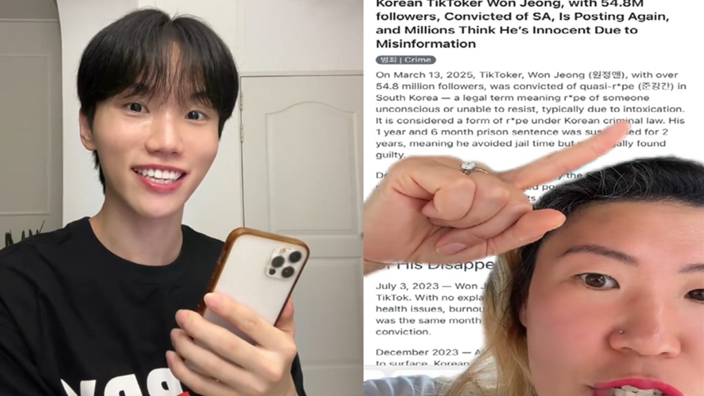 Korean TikTok star convicted of sexual assault resumes posting to(05)