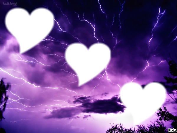Montage photo eclair coeur Pixiz