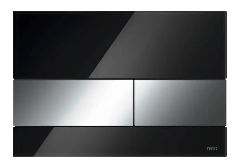 Tece TECEsquare Bedieningsplaat, zwart glas/glazend chroom 9240807