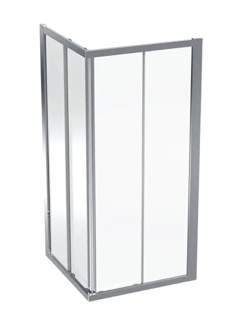 Geberit GEO - Duschkabine 90x90 cm, Silber/Klarglas 560.122.00.2
