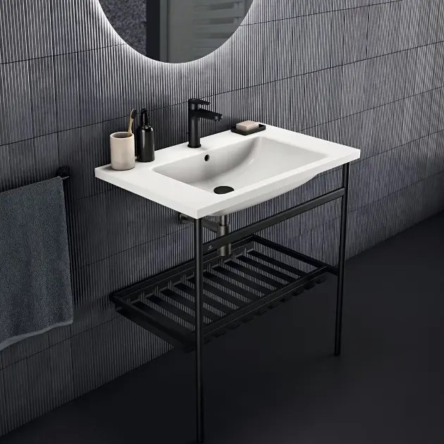 Ideal Standard Conca - Metall-Untergestell für Waschbecken 80 cm, Seide