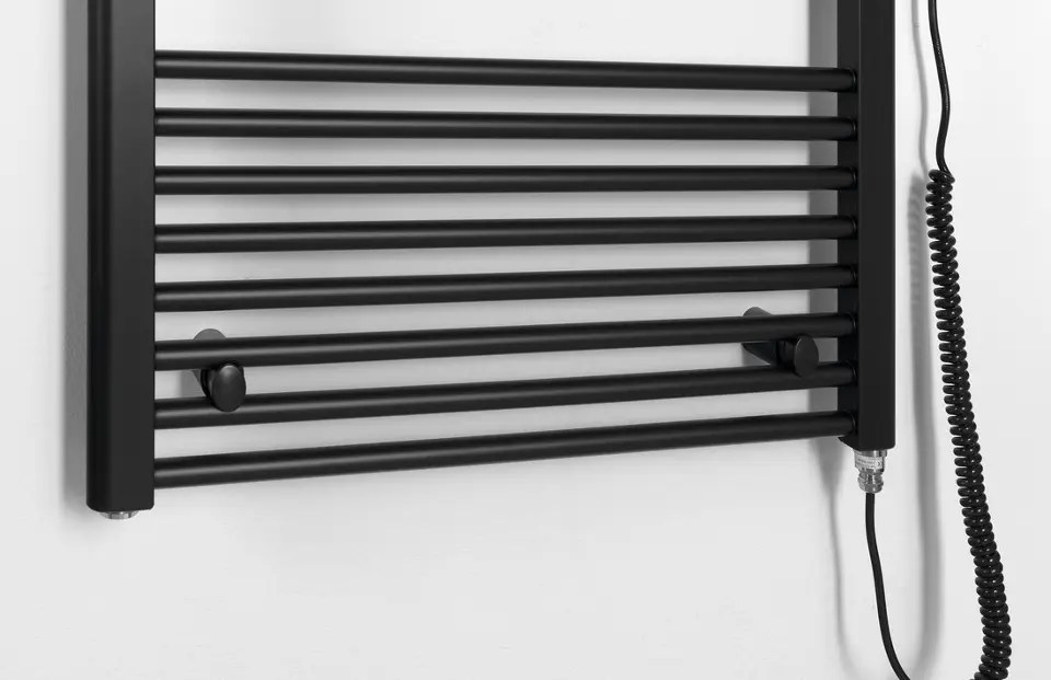 Aqualine Topení Topné těleso 60x168 cm, 800 W, matná černá ILE66TB