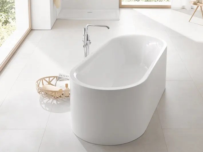 Grohe Essence Badewanne 1800x800 mm, freistehend, antislip, Alpinweiß