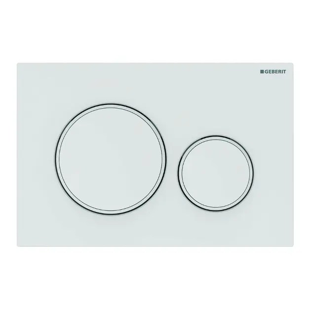 Geberit Sigma20 Betätigungsplatte, 2 Mengenspülung, Weiß matt/Weiß