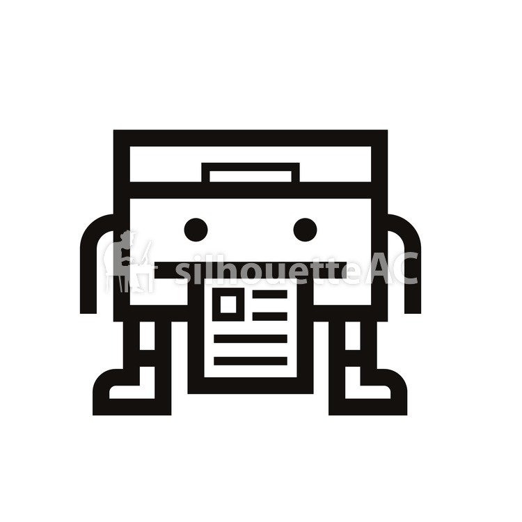 Gratis Siluet Vektor Icon Karakter Mesin fotokopi Prasaja Printer 155646 silhouetteAC