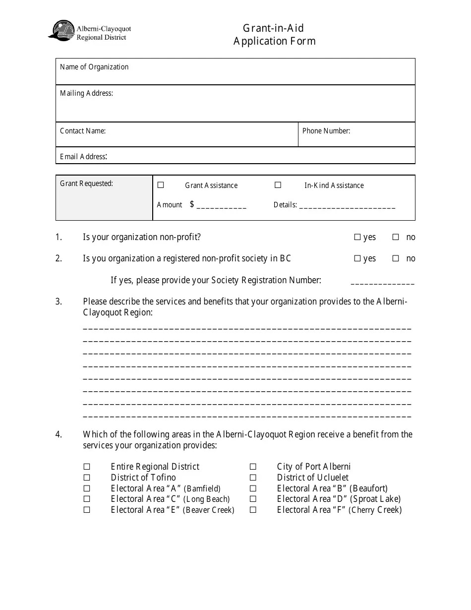 British Columbia Canada GrantInaid Application Form Fill Out, Sign Online and Download PDF